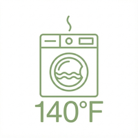 Washable at 140°F